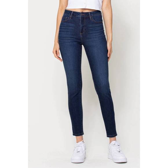 NEW CELLO high rise skinny jeans in dark denim - Picture 1 of 1